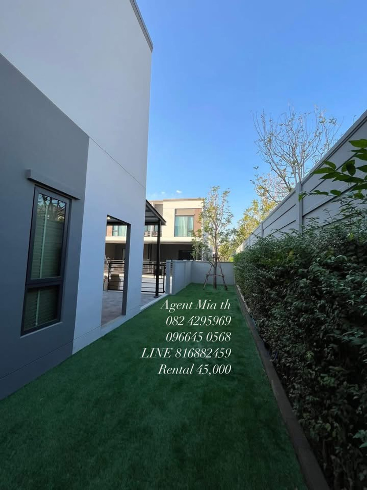 ให้เช่าทาวน์โฮมบางนา แบริ่ง ลาซาล : Pleno Sukhumvit-Bangna 3 Corner house with garden, north  A benefit of green-higher level of nature connects🍵🥗🌤️☘️🍀🌳🍃 Rental price : 45,000 THB/MTH House corner!! 3 Bedroom 2 Bathroom 1 Kitchen 