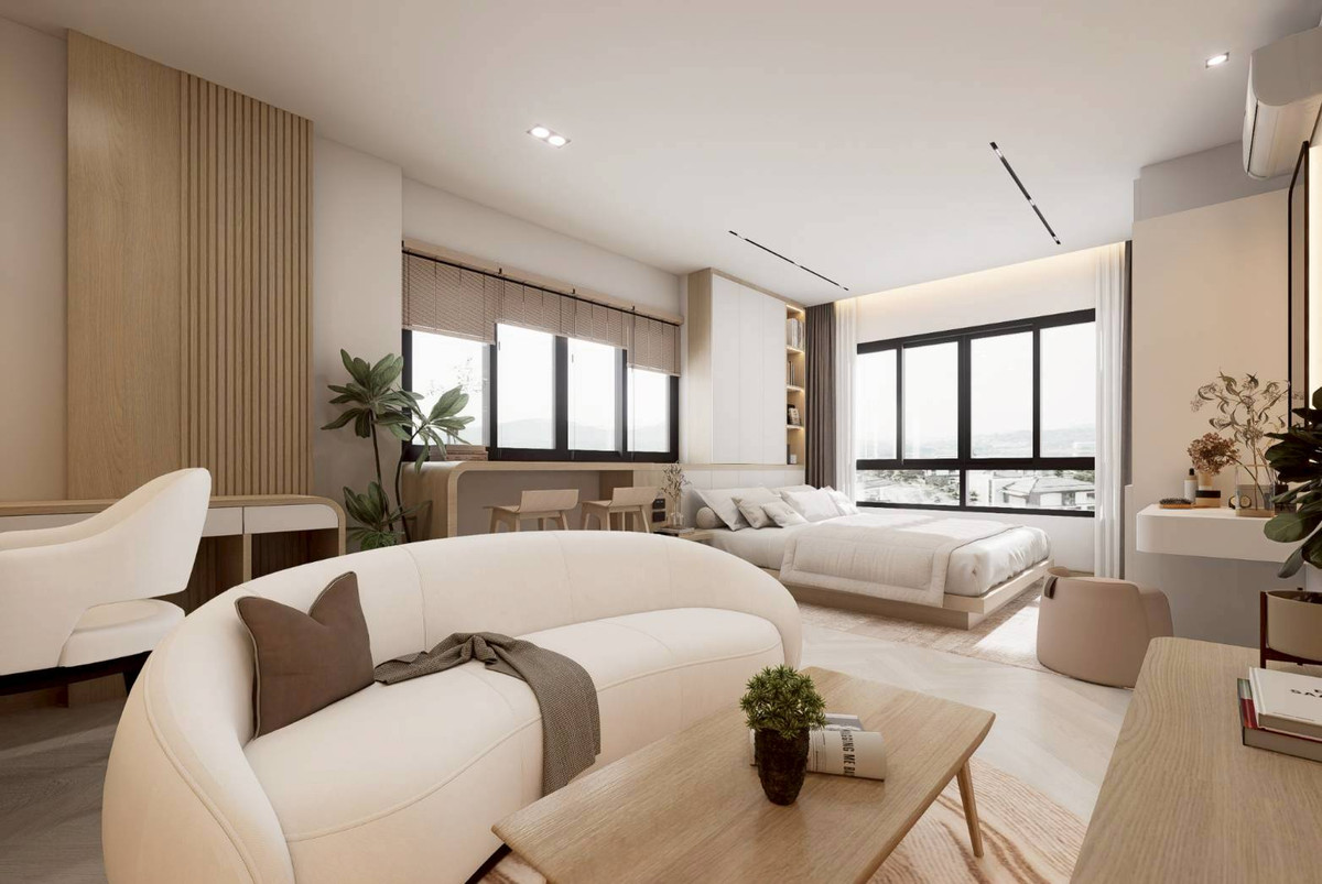 For SaleCondoChiang Mai : 📢For sale D Condo Campus Resort, Type 1 Bedroom, size 29.9 sq m., Building C, 6th floor, corner room, big window, beautiful view overlooking the mountain ⛰️