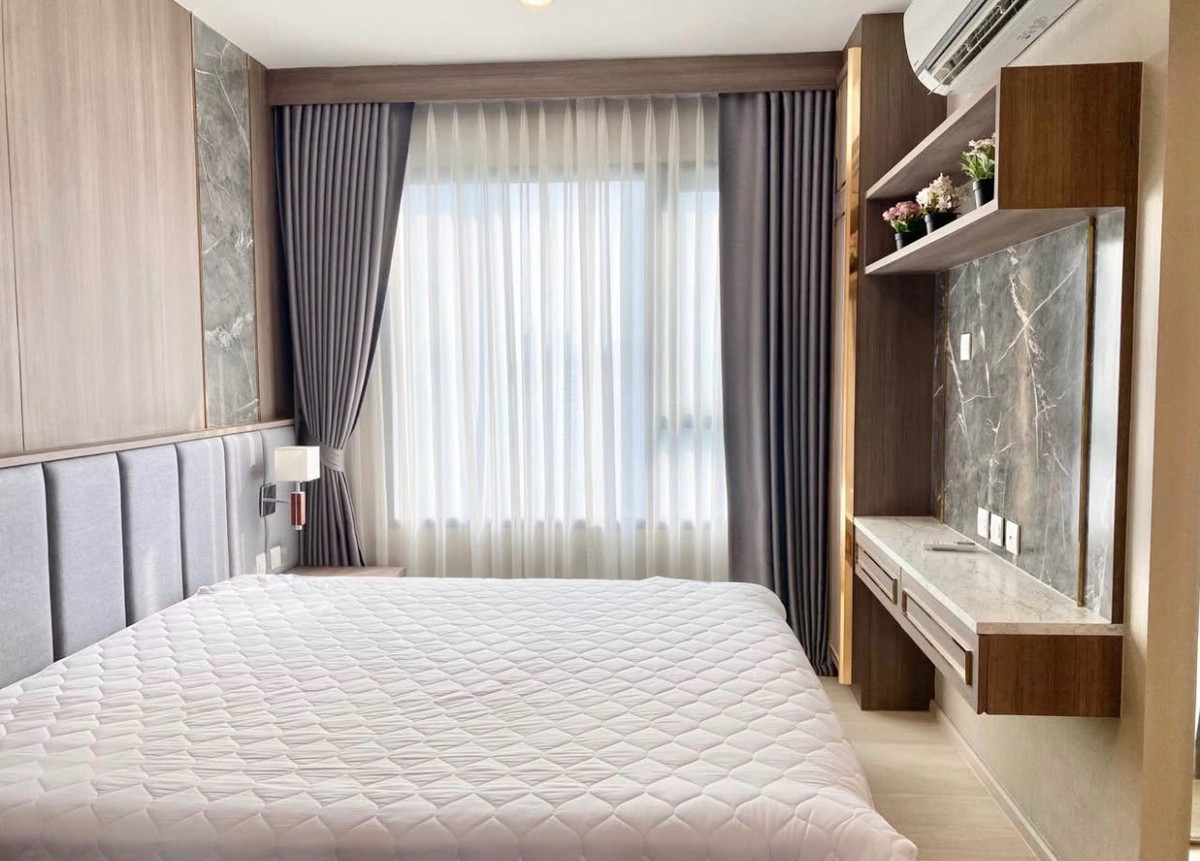 For RentCondoRama9, Petchburi, RCA : For rent: Life Asoke Rama9 (Life Asoke Rama 9) 1 bedroom, 1 bathroom, 35 sq m., Building B, 30th floor, beautiful city view, complete with furniture and appliances, 22,000 baht.