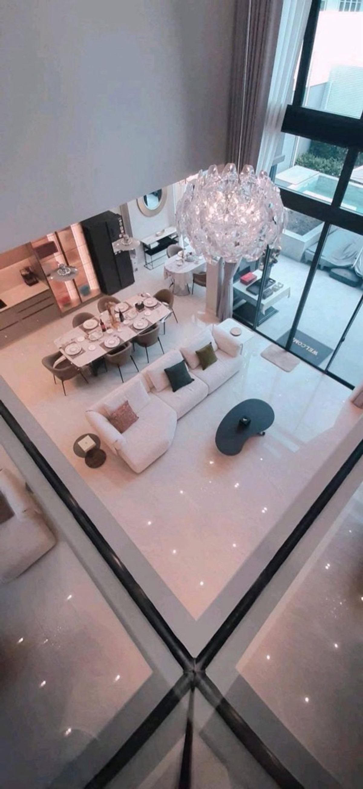 For RentHouseYothinpattana,CDC : Luxury three-storey pool villa with a private lift, fully furnished and ready to move in