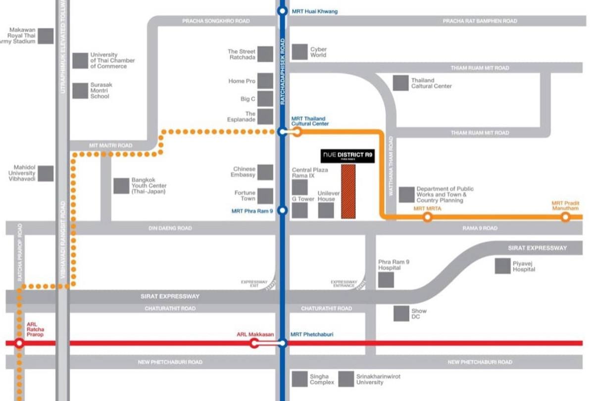 For RentCondoRama9, Petchburi, RCA : Hot Price🔥 Nue Districe R9 2Bed- 31,000/month