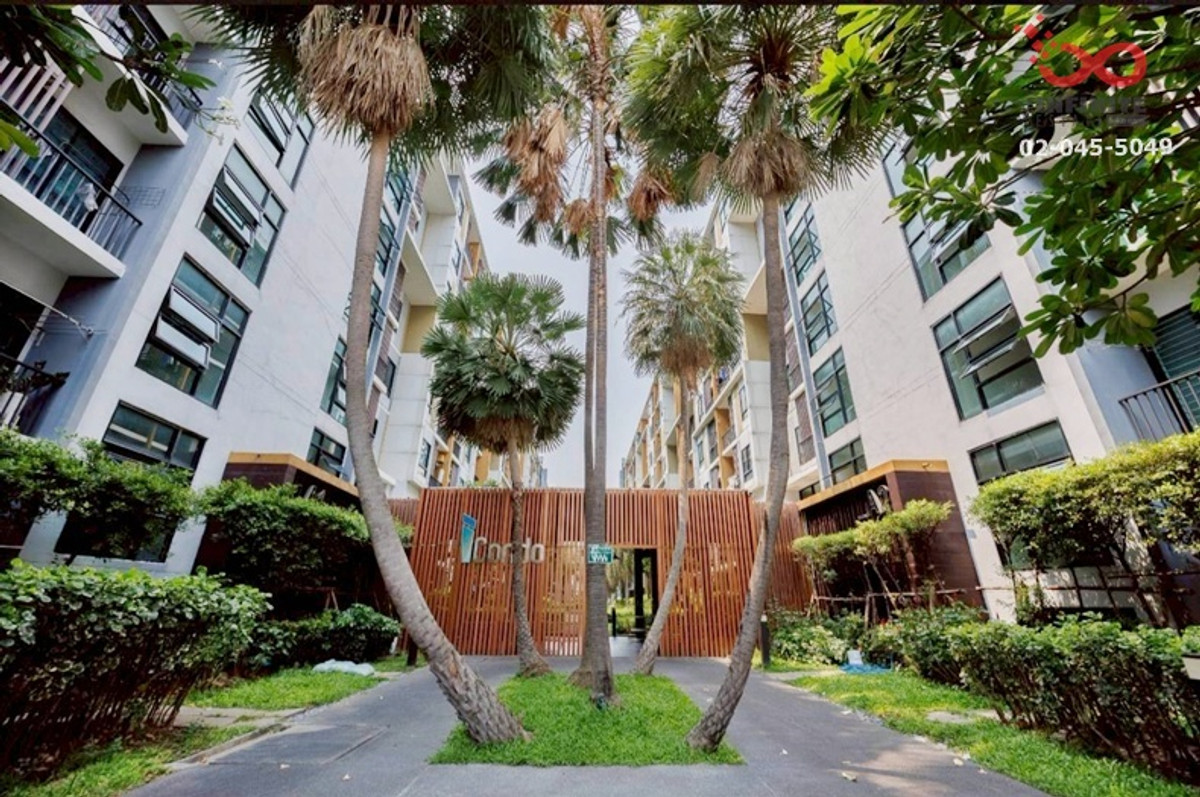 For SaleCondoBangna, Bearing, Lasalle : Condo for sale, I Condo Sukhumvit 105, garden view, 1st floor, 30 sq m., fully furnished.