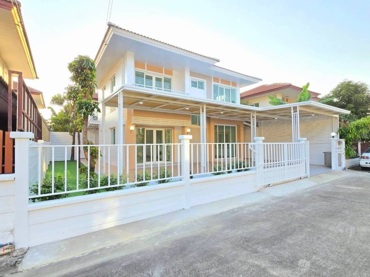 For SaleHouseNonthaburi, Bang Yai, Bangbuathong : Modern 2-storey detached house in kunaphat 5, ban kluay - 52.5 sq.wa, 4br 2ba, ready to move in For sale: Renovated detached house | 52.5 sq.wa | 4br with ground floor bedroom | free transfer