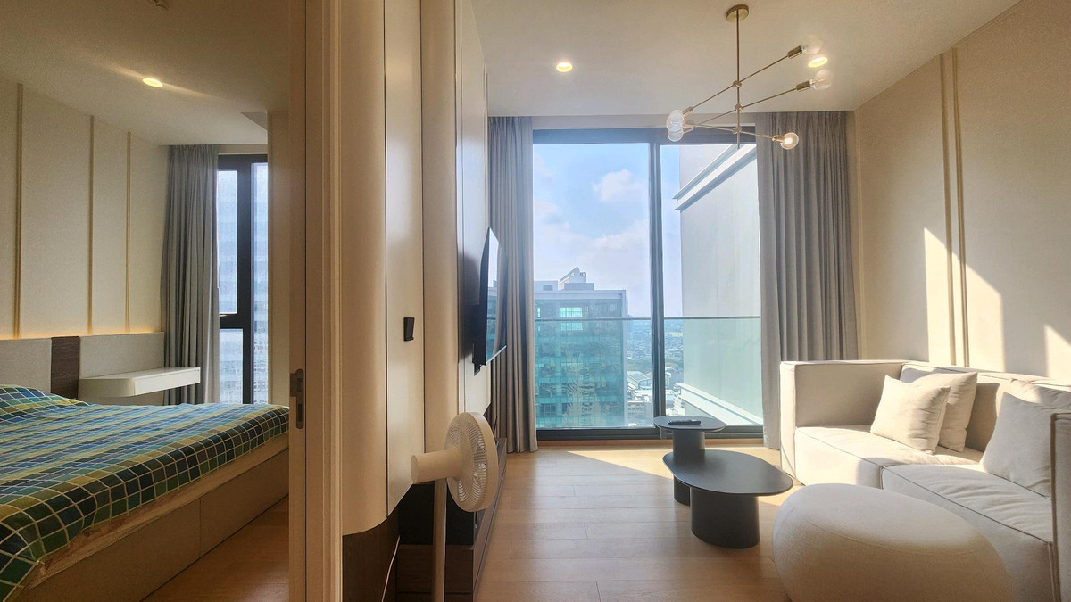 ให้เช่าคอนโดสาทร นราธิวาส : Anil Sathorn 12 | ให้เช่า 1 ห้องนอน วิวดี น่าอยู่ แต่งตามแบบโครงการ ทำเลสะดวก ติดรถไฟฟ้าสถานีเซนหลุยส์