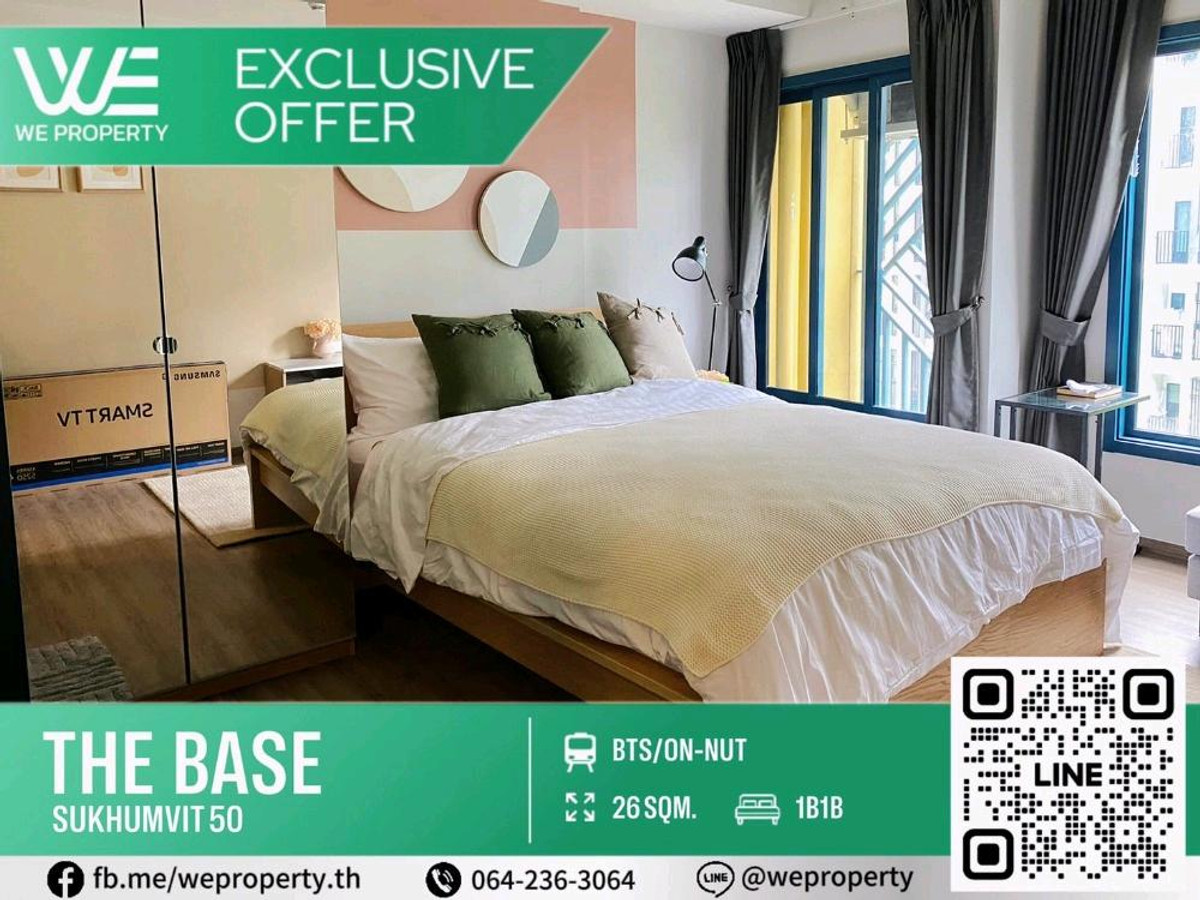 For RentCondoOnnut, Udomsuk : Beautiful room, fully furnished⭐ For rent, The Base Sukhumvit 50 (The Base Sukhumvit 50)