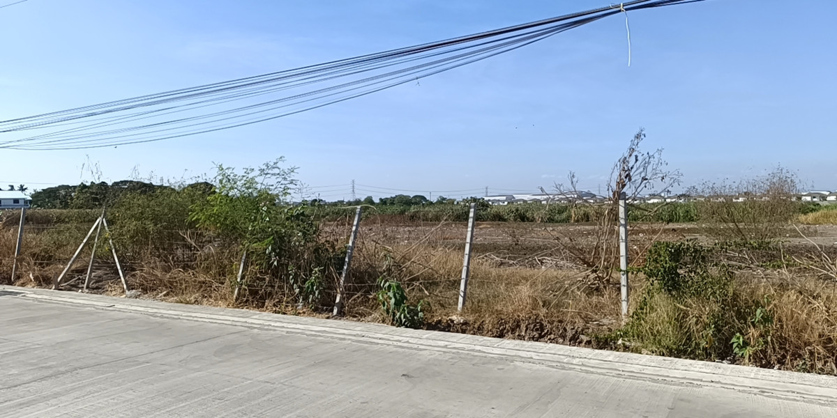 For SaleLandLadkrabang, Suwannaphum Airport : Land for sale, 4 rai (2 plots), Phatthana Chonburi Road 3, Intersection 15, Lat Krabang.