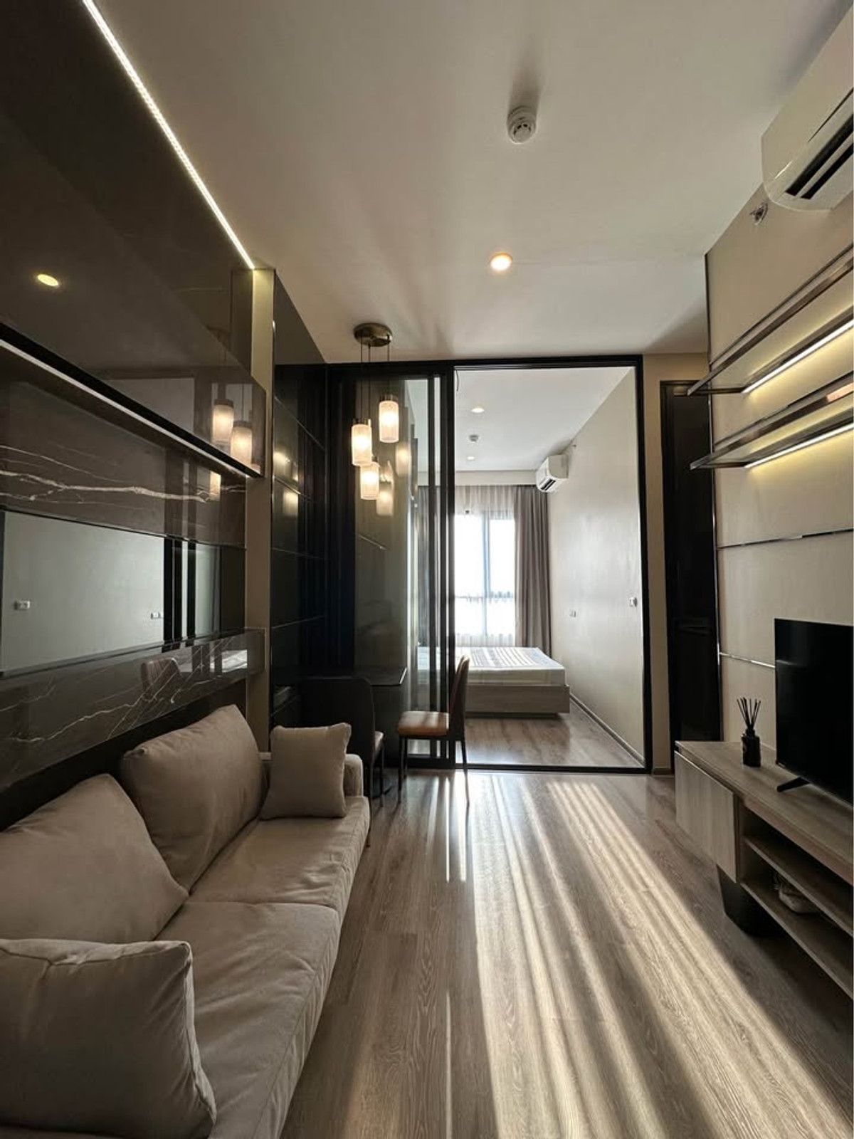 For RentCondoOnnut, Udomsuk : KnightsBridge Prime Onnut - 25k🔥Never rented out 1 bedroom | High ceiling, open and airy | Near BTS On Nut