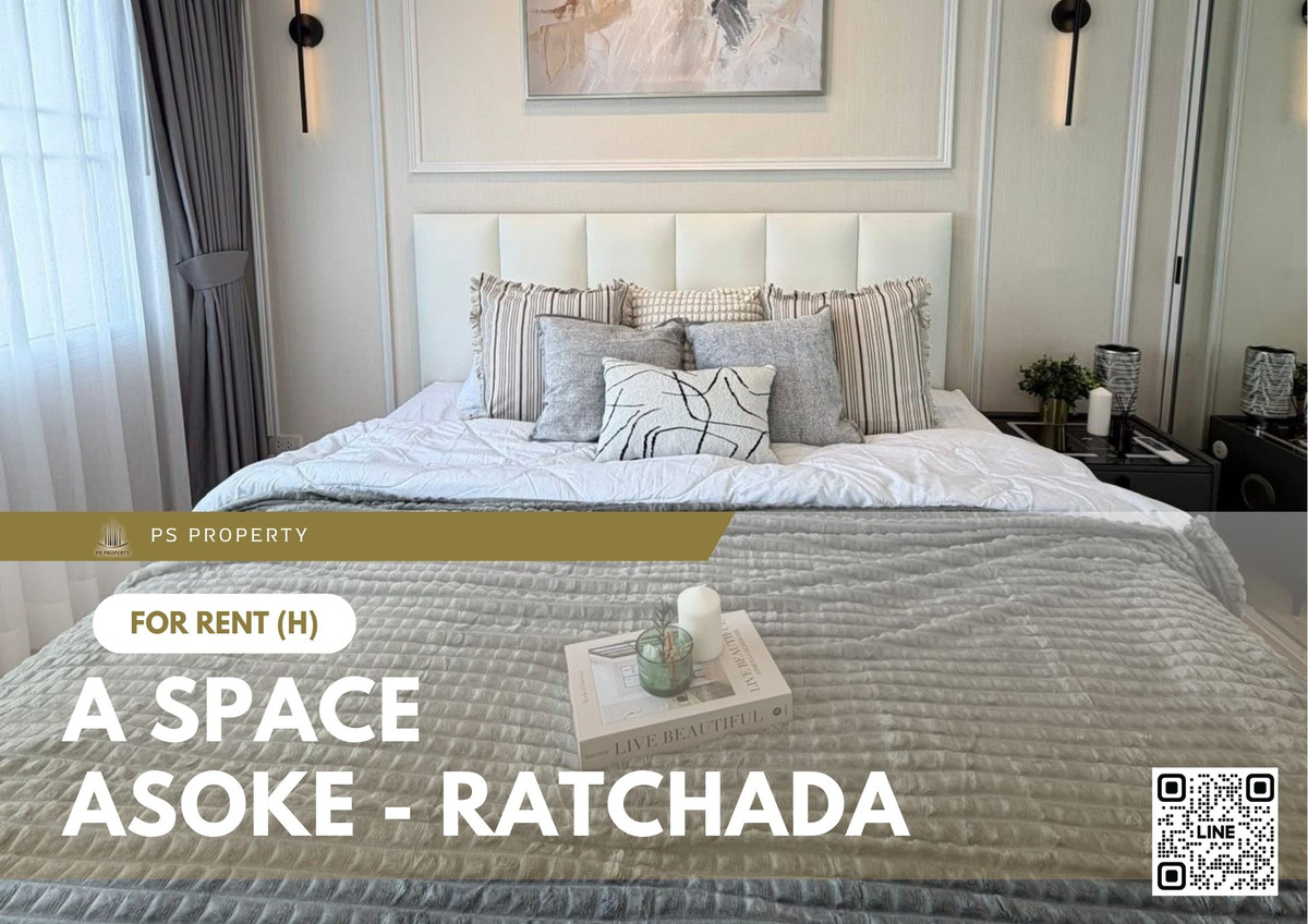 For SaleCondoRama9, Petchburi, RCA : Urgent Sale 🔥 A Space Asoke - Ratchada 🔥 Beautifully decorated and fully furnished. Near MRT Rama 9.