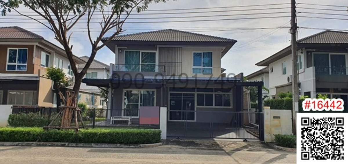 For RentTownhomeLadkrabang, Suwannaphum Airport : For rent, 2-story detached house, Prueklada Village, Suvarnabhumi, near Suvarnabhumi Airport.