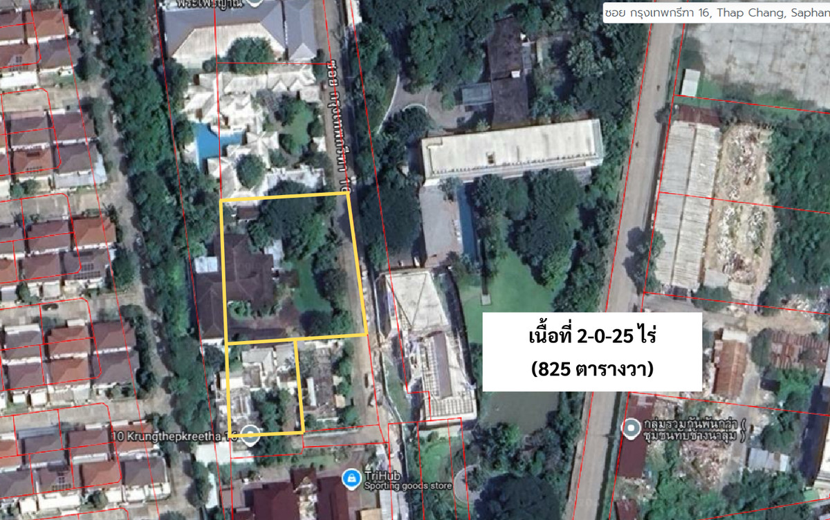 For RentHousePattanakan, Srinakarin : Best Value🔥825 SQW + Building @ Krungthep Kreetha (Soi 16) – Only 350k/Month (only ~424 THB/Sq.W.)