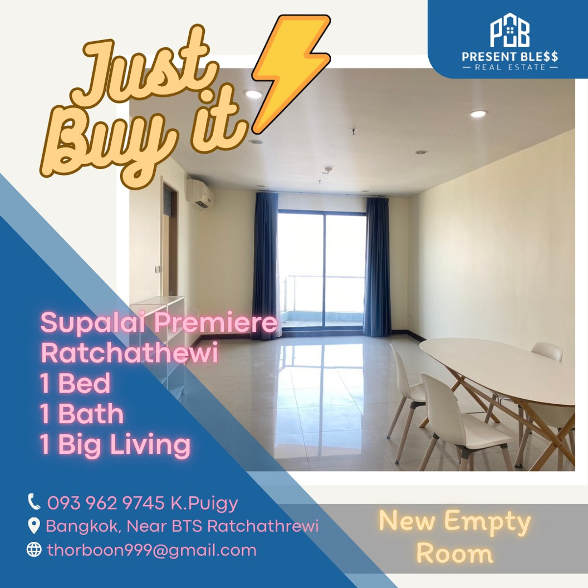 For SaleCondoRatchathewi,Phayathai : 🦚🍁🍀Good location, turn right to Banthat Thong🏡Condo for sale, Supalai Premier Ratchathewi.