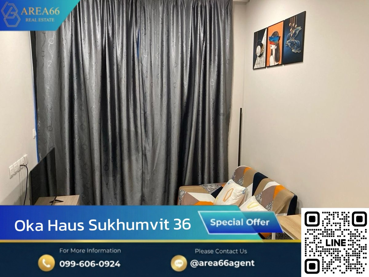 For SaleCondoSukhumvit, Asoke, Thonglor : 🔥 Can't miss it!! The room is very ready. Convenient near BTS Thonglor | Condo Oka Haus Sukhumvit 36