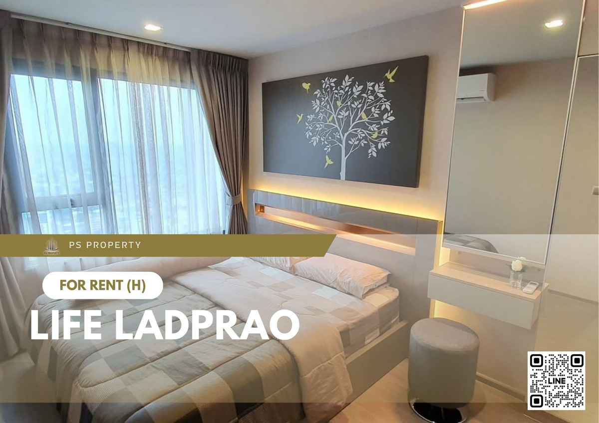 For RentCondoLadprao, Central Ladprao : For Rent ✨ Life Ladprao ✨ Fully furnished with appliances, near BTS Ha Yaek Ladprao.