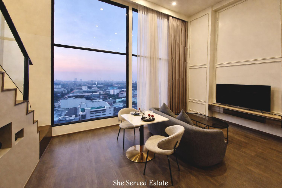 ให้เช่าคอนโดราชเทวี พญาไท : For Sale / For Rent ◈ Park Origin Ratchathewi • High-Floor Duplex • Rare Unit ◈