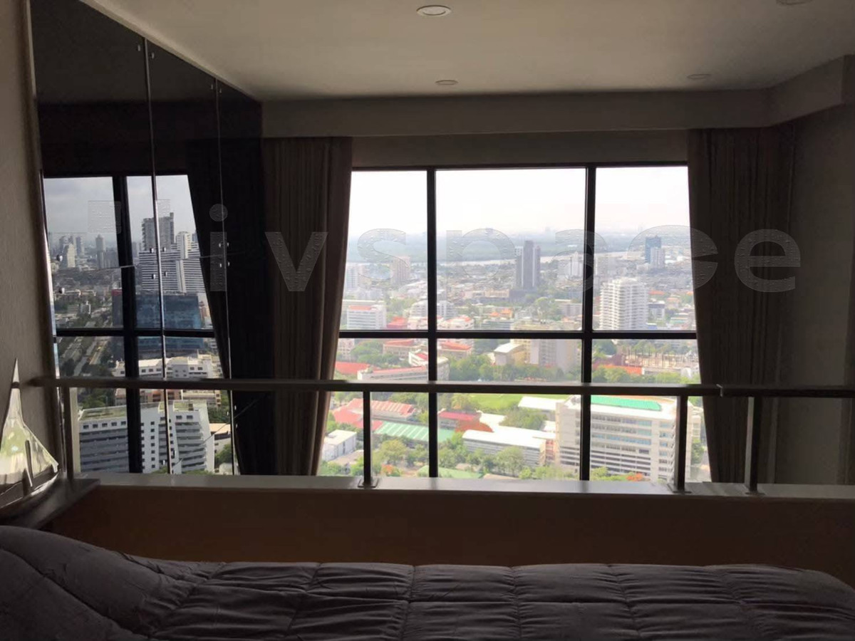 For RentCondoSathorn, Narathiwat : ▚ LF183ツ For Rent: Knightsbridge Prime Sathorn – 1 Bed Duplex 38 sqm. 🏙️🌊 High Floor Duplex, Stunning City & River View, Functional Layout, Fully Furnished