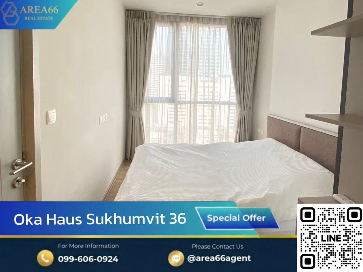 For SaleCondoSukhumvit, Asoke, Thonglor : 🔥Investment room, quality condo with long-term tenants, beautiful returns | Condo Oka Haus Sukhumvit 36