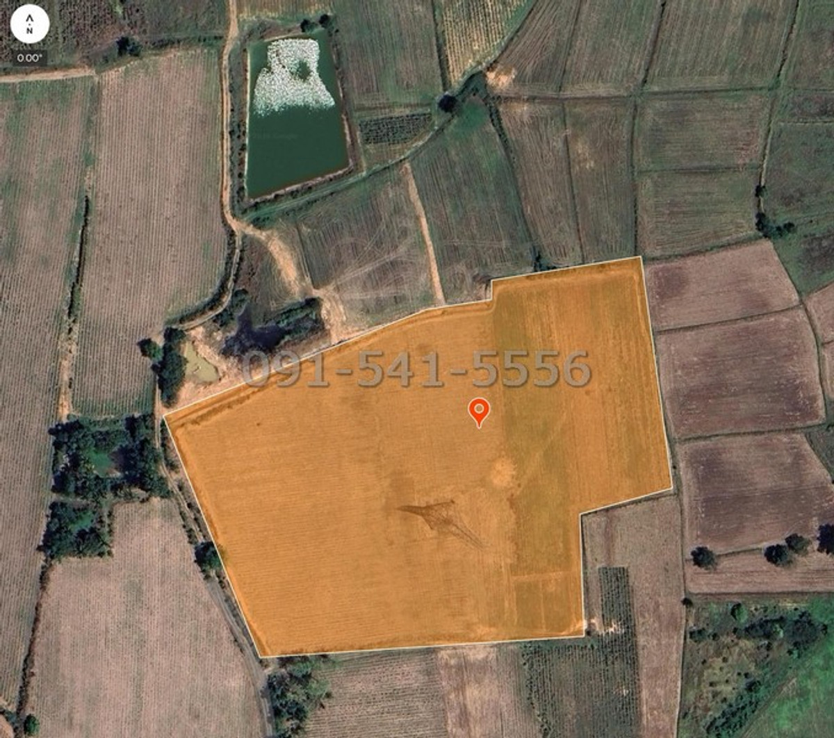 For SaleLandPak Chong KhaoYai : Land for sale, 25-3-93.3 rai, Sung Noen, Nakhon Ratchasima, next to an alley road, polygonal plot, quiet location, surrounded by agricultural land.
