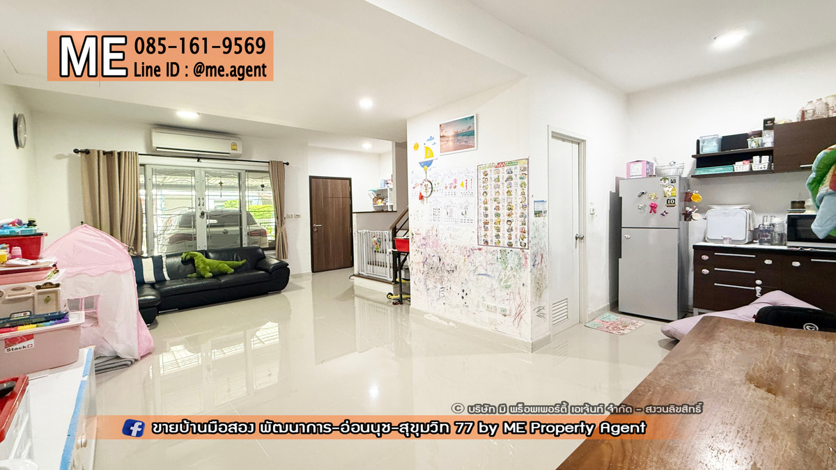 For SaleTownhomePattanakan, Srinakarin : SALE Townhouse, Pruksa Ville 73, Pattanakan 38, near Ekkamai, Thonglor, Sukhumvit, call 064-954-9619 (TA70-21)