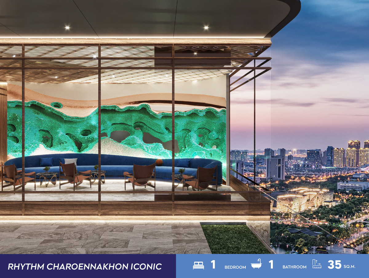 For SaleCondoWongwianyai, Charoennakor : RHYTHM Charoennakhon Iconic (1 Bed 35 sq.m.) Price 5,420,000 MB.