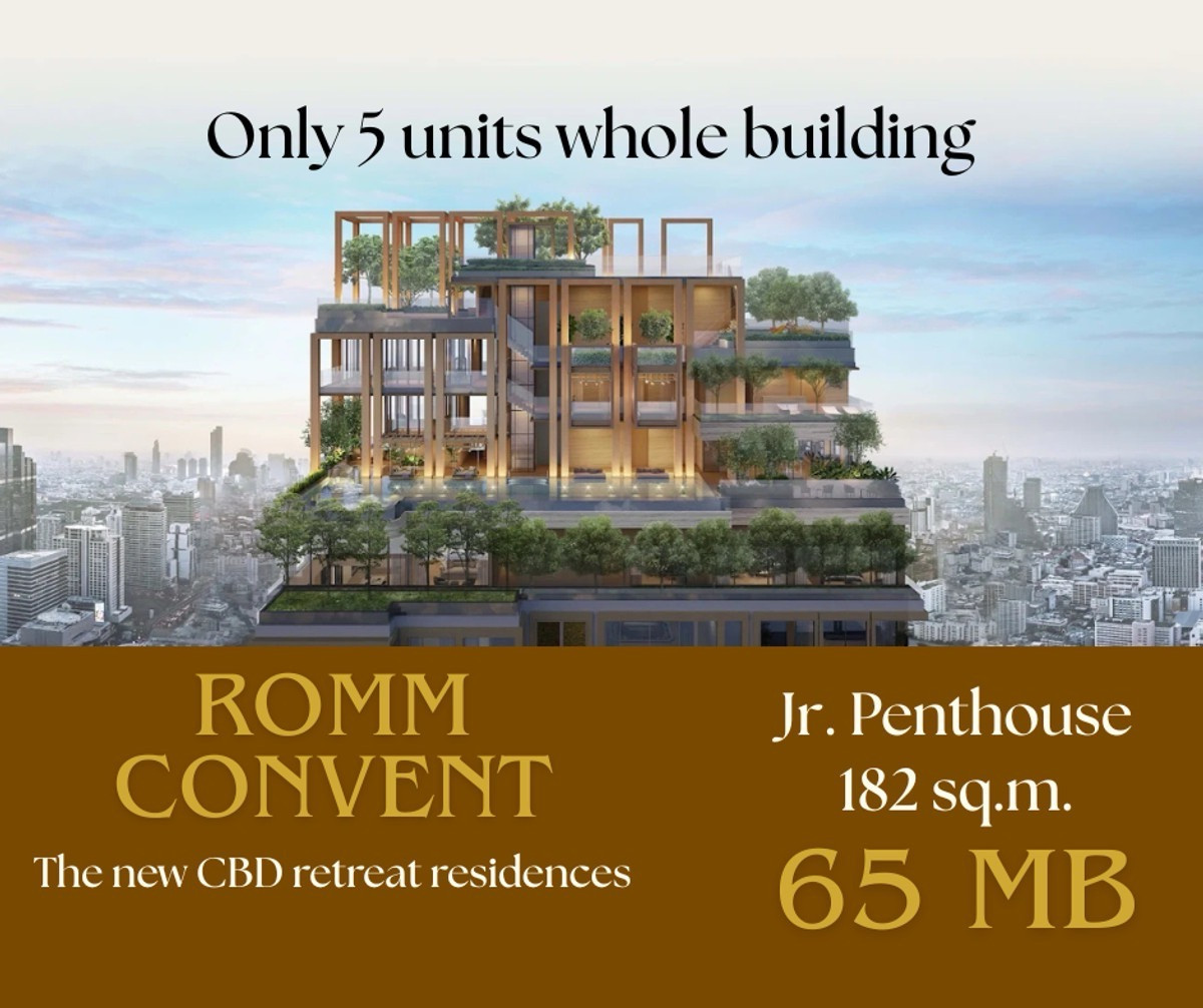ขายคอนโดสีลม ศาลาแดง บางรัก : ROMM CONVENT- JR Penthouse 3BR For Sale