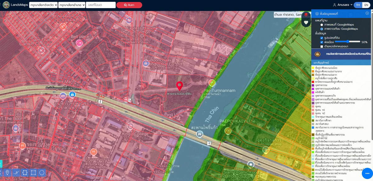 ขายที่ดินพุทธมณฑล ศาลายา : ที่ดินเปล่าริมแม่น้ำท่าจีน 16-0-68 ไร่   หน้ากว้างติดแม่น้ำ 135 เมตร  พุทธมณฑลสาย 7  ใกล้ รร นายร้อยสามพราน