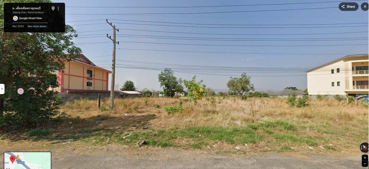 For SaleLandKanchanaburi : Land for sale, Red Garuda title deed, next to Kanchanaburi Bypass Road, Route 367, near Kaeng Sian Market. Suitable for a hotel Housing development, community area