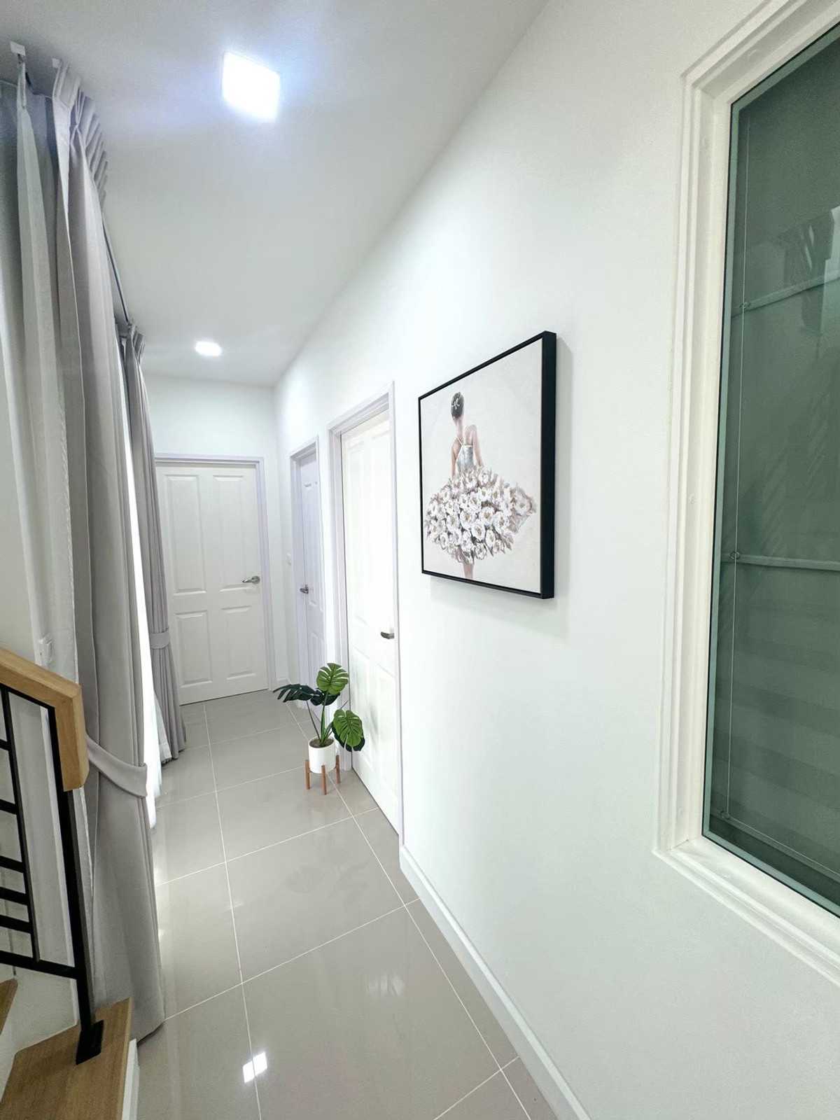 For RentHouseSamut Prakan,Samrong : K-6721 For rent! Semi-detached house Golden Neo Sukhumvit Lasalle, ready to move in, near BTS and international school.