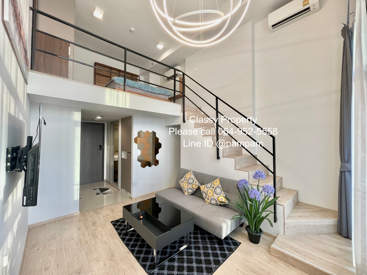 For RentCondoRama9, Petchburi, RCA : *** Condo for rent: Ideo Rama 9-New Road, duplex room, unblocked view, fully furnished, digital door (Ideo New Rama 9) ***