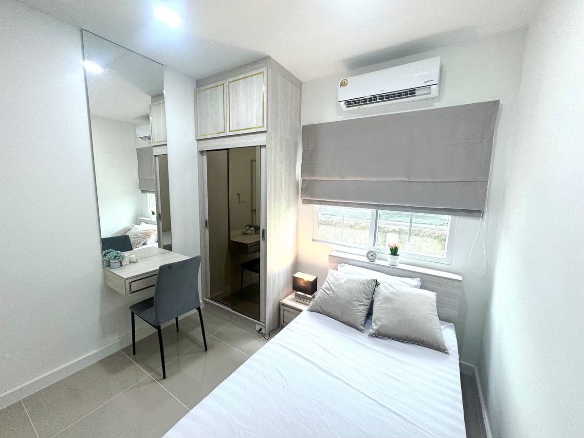 For RentHouseSamut Prakan,Samrong : K-6721 For rent! Semi-detached house Golden Neo Sukhumvit Lasalle, ready to move in, near BTS and international school.