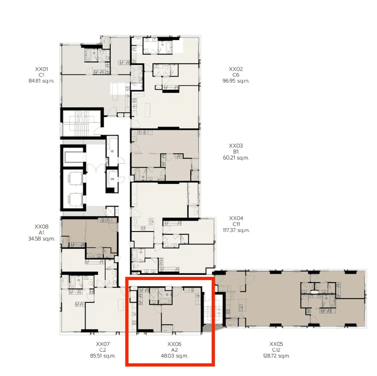 ขายดาวน์คอนโดสีลม ศาลาแดง บางรัก : ขายดาวน์ 1 ห้องนอน ROMM Convent ชั้น 10