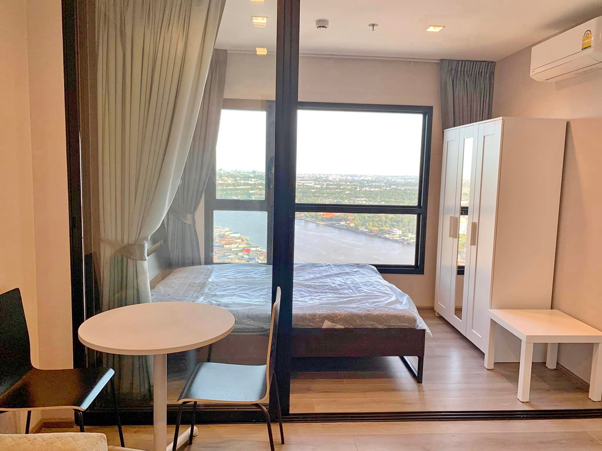 ให้เช่าคอนโดรัตนาธิเบศร์ สนามบินน้ำ พระนั่งเกล้า : ให้เช่า The Politan Rive  ห้องมุม วิวสวย