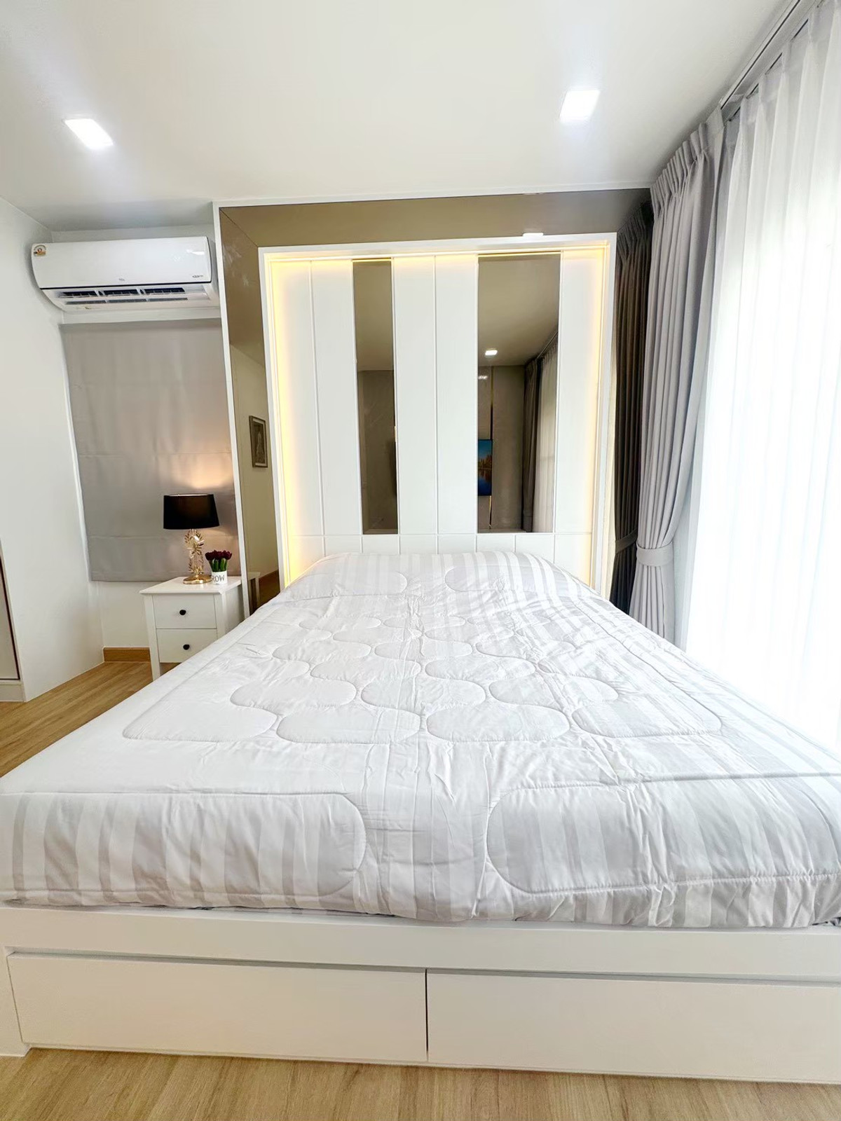 For RentHouseSamut Prakan,Samrong : K-6721 For rent! Semi-detached house Golden Neo Sukhumvit Lasalle, ready to move in, near BTS and international school.