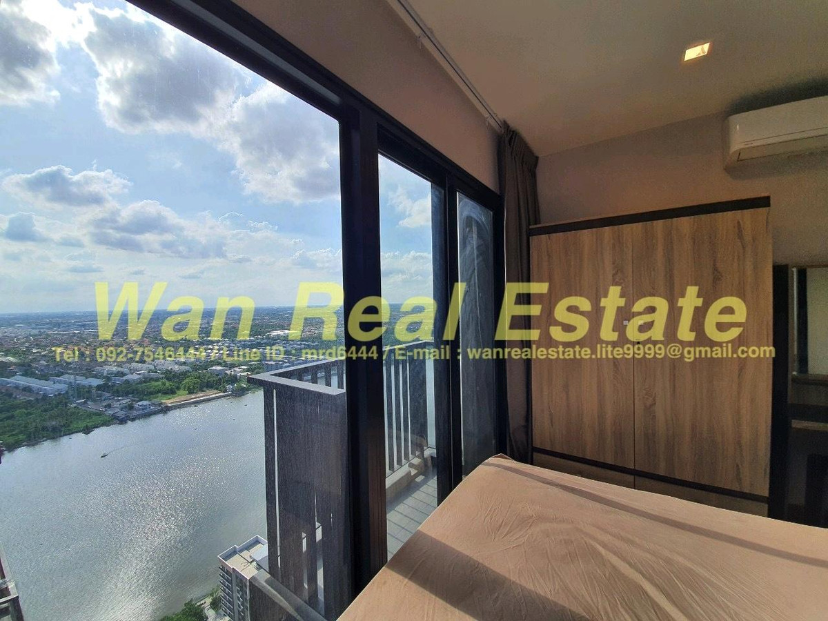 For RentCondoRattanathibet, Sanambinna : For rent, politan rive condo, 39th floor, size 30 sq.m., corner room, ready to move in