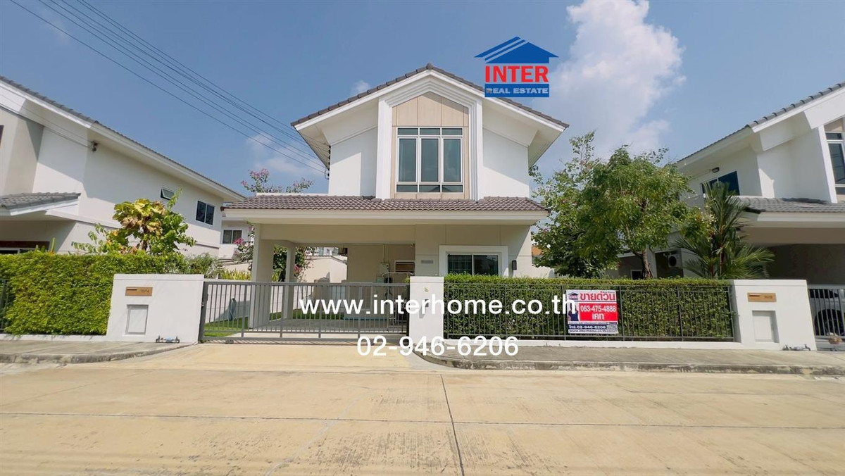 For SaleHousePathum Thani,Rangsit, Thammasat : 2-story detached house, 50.6 sq m, Perfect Park Village, Ratchaphruek-346 Rangsit-Pathum Thani Road (346 ) Ratchaphruek Road, Tiwanon Road, Mueang Pathum Thani, Pathum Thani