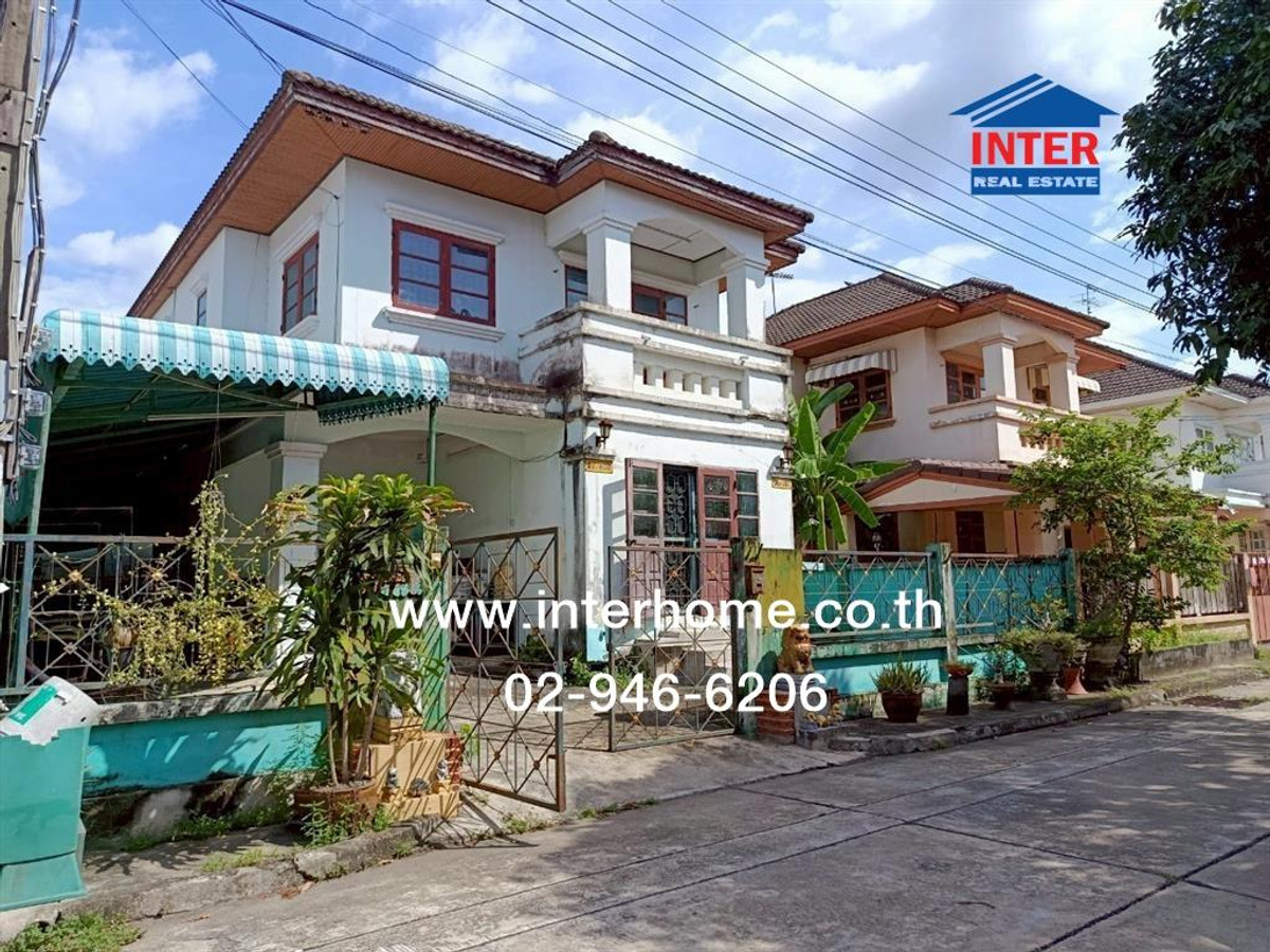 For SaleHouseMin Buri, Romklao : 2-story detached house, 50 sq m, Suwinthawong Housing Estate Village. Soi Suwinthawong 11 Suwinthawong Road, Minburi District, Bangkok