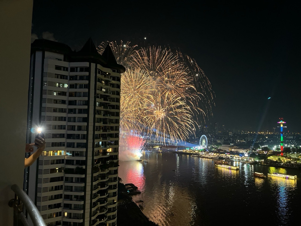 For SaleCondoWongwianyai, Charoennakor : 🏡Condo for sale, Supalai River Resort Charoen Nakhon, size 192 sq m., balcony with view of the Chao Phraya River. Saw fireworks during the festival, very beautiful view, only 21 million baht.