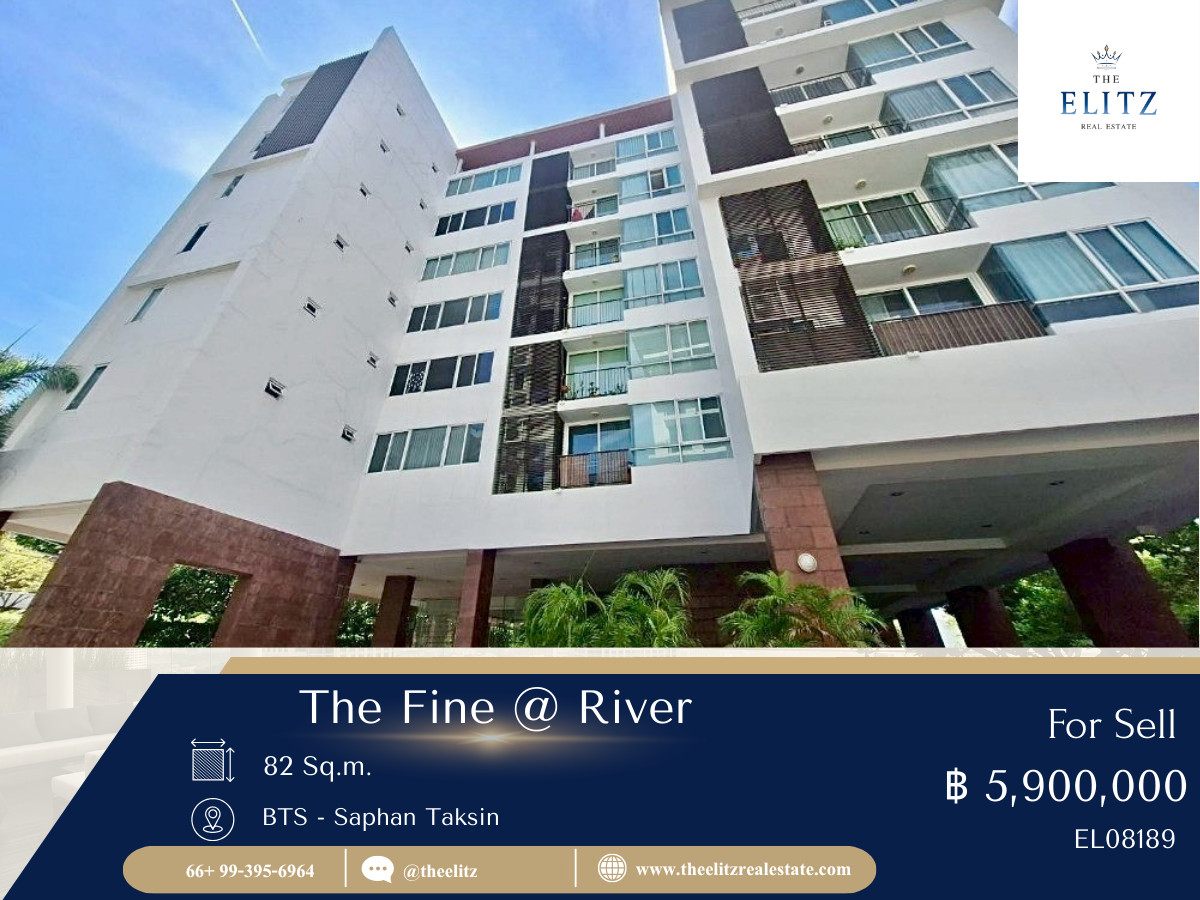 For SaleCondoWongwianyai, Charoennakor : ✨Experience the aura along the Chao Phraya River, The Fine @ River, a very chill condo. Near the lifestyle area of ​​Charoen Nakhon 💕