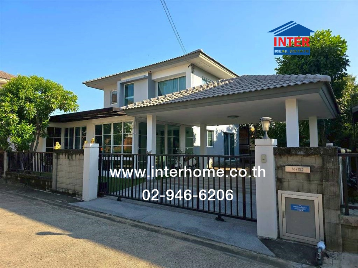 For SaleHousePathum Thani,Rangsit, Thammasat : 2-story detached house, 71.2 sq m, Casa Ville Village. Ramindra-Hathairat Soi Hathairat 60 Hathairat Road, Bueng Kham Proi Road, Lam Luk Ka, Pathum Thani