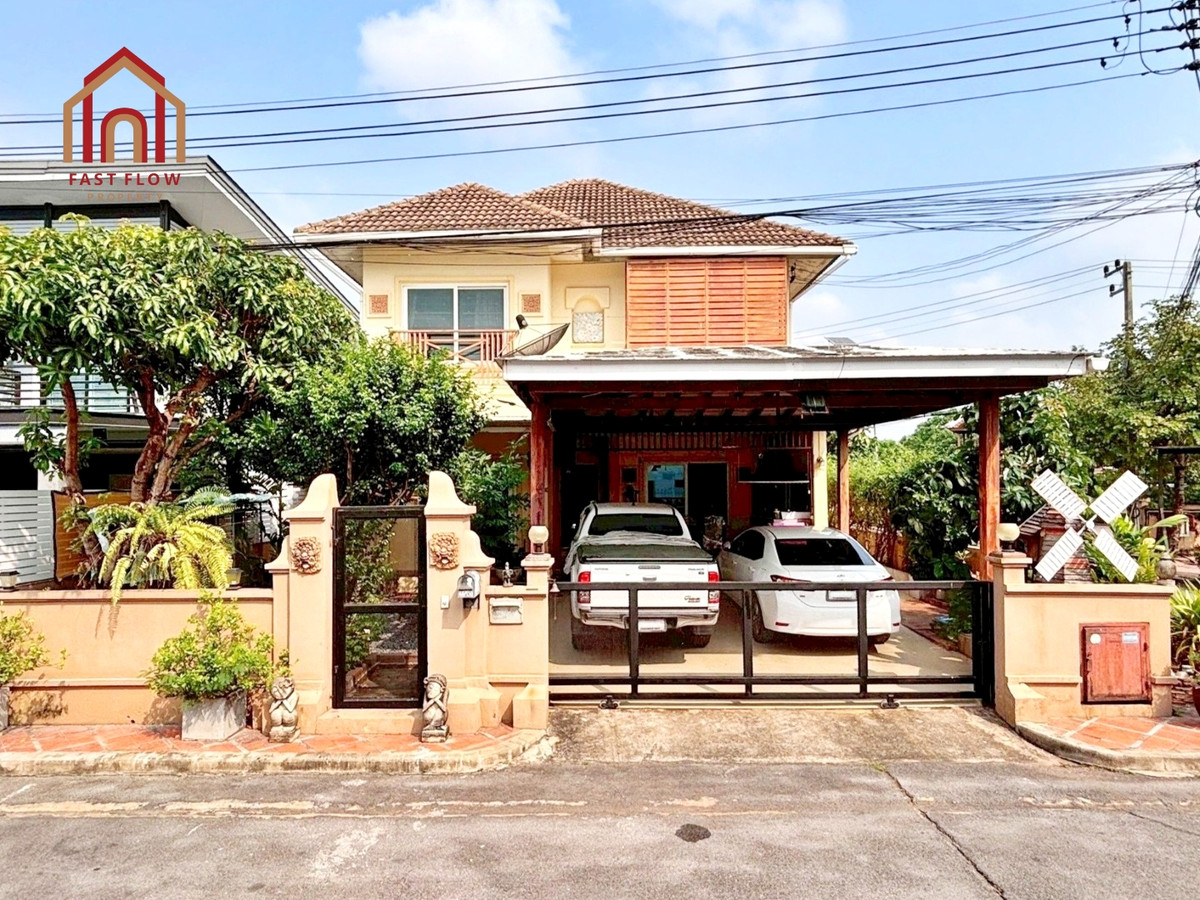 For SaleHousePathum Thani,Rangsit, Thammasat : Bargain! Detached house, 57.9 sq.wah, corner unit, Discovery Balika, Lam Luk Ka, Khlong 4, Sai Pracharat Road, Phra Ong Chao Sai Road, Rangsit, Khlong 4. MAY