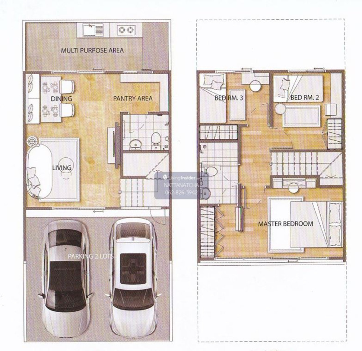 For RentTownhomeThaphra, Talat Phlu, Wutthakat : ⭐ Rare unit in front of the house, wont hit anyone 🏡 2-story townhome, garden view 🔥 Casa City Kanlapaphruek - Sathorn / 3 bedrooms (for rent), Casa City Kanlapaphruek - Sathorn / 3 Bedrooms (FOR RENT) BALL231
