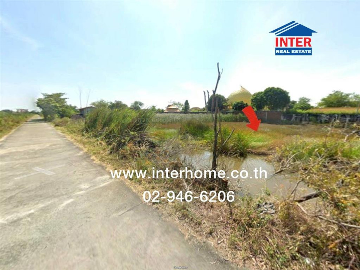 For SaleLandAyutthaya : Empty land 1 rai, empty land near Nom Prachasan Temple. (Phra Achan Chae) Road number FDA 1023, parallel road, Phahonyothin Road, Wang Noi, Phra Nakhon Si Ayutthaya.