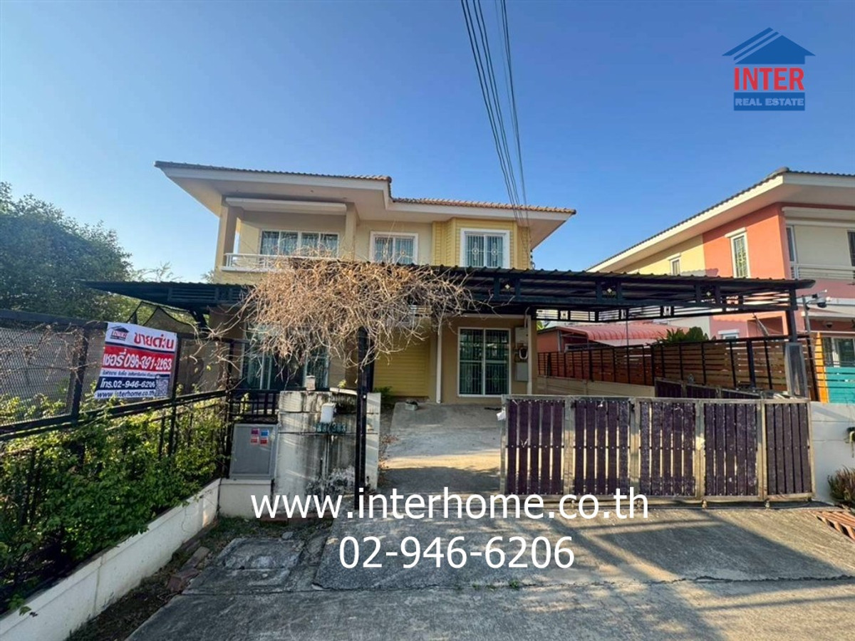 ขายบ้านมหาชัย สมุทรสาคร : บ้านเดี่ยว 2 ชั้น 56 ตร.ว. หมู่บ้านพฤกษาวิลเลจ6 ซอยเทียนทะเล32 ถนนพระราม2 ถนนบางขุนเทียน เมืองสมุทรสาคร สมุทรสาคร