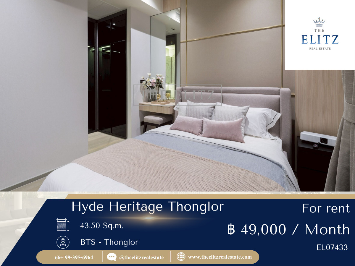 ให้เช่าคอนโดสุขุมวิท อโศก ทองหล่อ : ✨ ส่วนกลางหลักร้อยล้าน Hyde Heritage Thonglor สระว่ายน้ำ Sky Pool และ Onsen ส่วนตัว วิวทองหล่อ 360 องศา 🎉