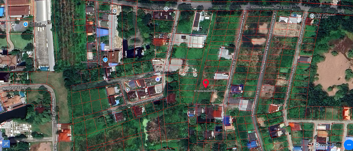 For SaleLandPhutthamonthon, Salaya : For sale by owner: Phutthamonthon Sai 2, Soi 27, total of 3 adjacent plots, 179 sq m.