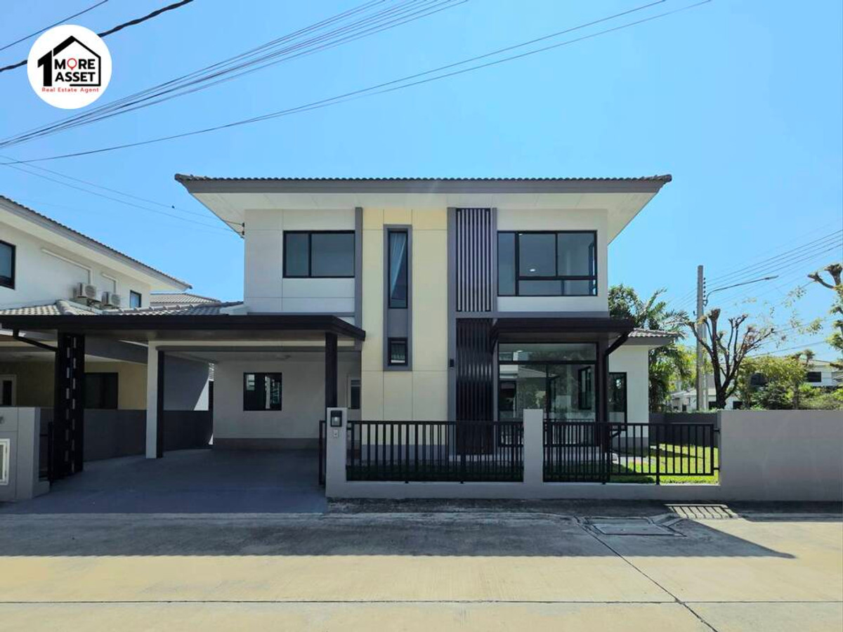 ขายบ้านพระราม 5 ราชพฤกษ์ บางกรวย : ขายบ้านเดี่ยวหลังมุม คาซ่าวิลล์ ปิ่นเกล้า-ศรีรัช  บ้านสวยพร้อมอยู่ ทำเลดี ใกล้ทางด่วน