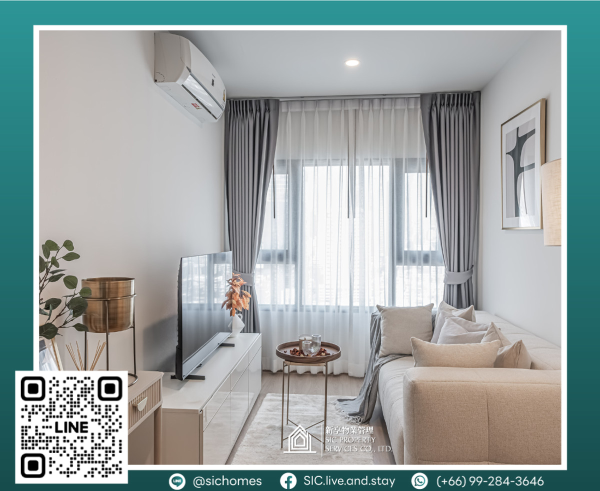 For RentCondoKhlongtoei, Kluaynamthai : For rent ✨LIFE RAMA 4 – ASOKE ✨1 bedroom, size 32 sq m, new room, beautifully decorated. 🥰❤️Ready to move in, near MRT Queen Sirikit Center 🚆