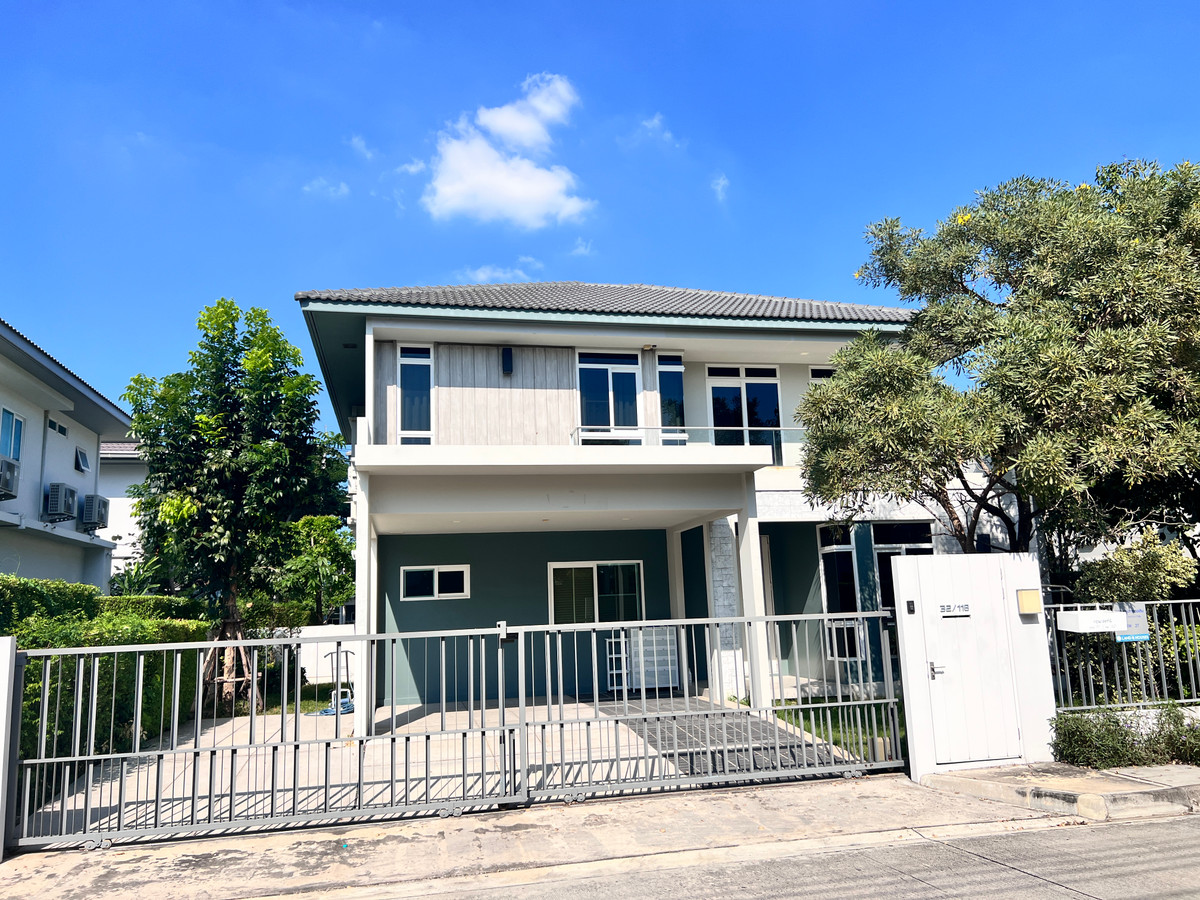 For SaleHouseLadkrabang, Suwannaphum Airport : Single sale, ready to move in  #Manthana Village Bangna-Wongwaen (Soi Ramkhamhaeng 2 Opposite Mega Bangna) luxury detached house On a potential location In front of the village, an international school is about to open. Decorated with grade materials AThe