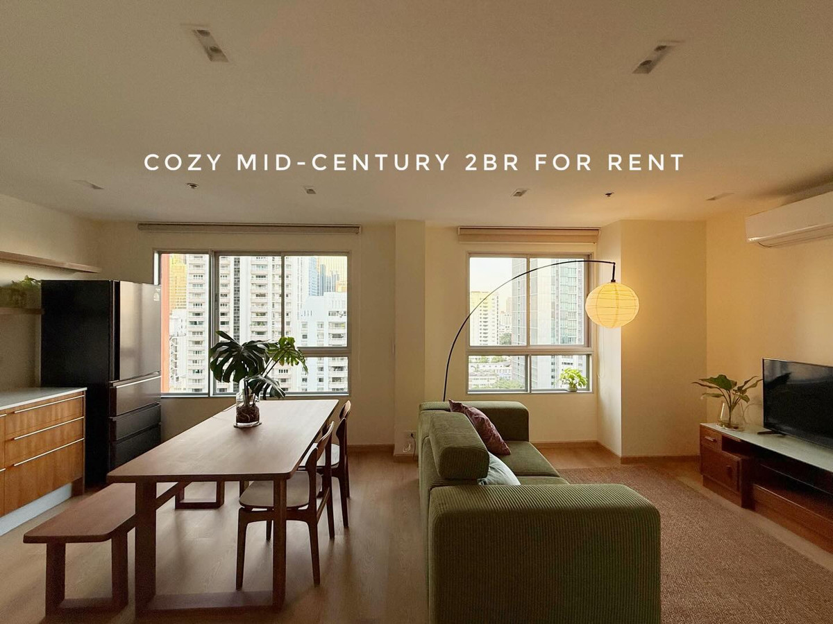 For RentCondoSukhumvit, Asoke, Thonglor : AVAILABLE NOW * Renovated Mid Century Style 2BR FOR RENT in Phrompong 