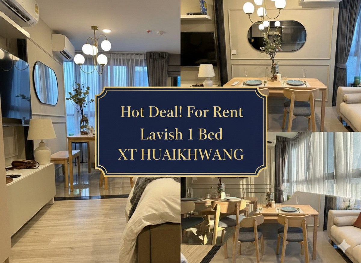 For RentCondoRatchadapisek, Huaikwang, Suttisan : ✨Best Offer! For Rent Brand New Modern Stylish XT Huai Khwang next to MRT✨