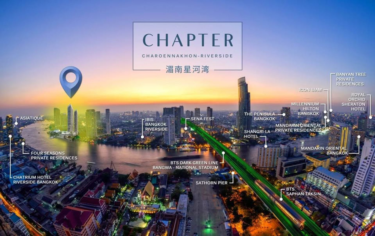For SaleCondoWongwianyai, Charoennakor : Chapter Charoennakhon - Riverside / 2 Bedrooms (SALE WITH TENENT), Chapter Charoennakhon - Riverside / 2 bedrooms (sale and rent) PT029